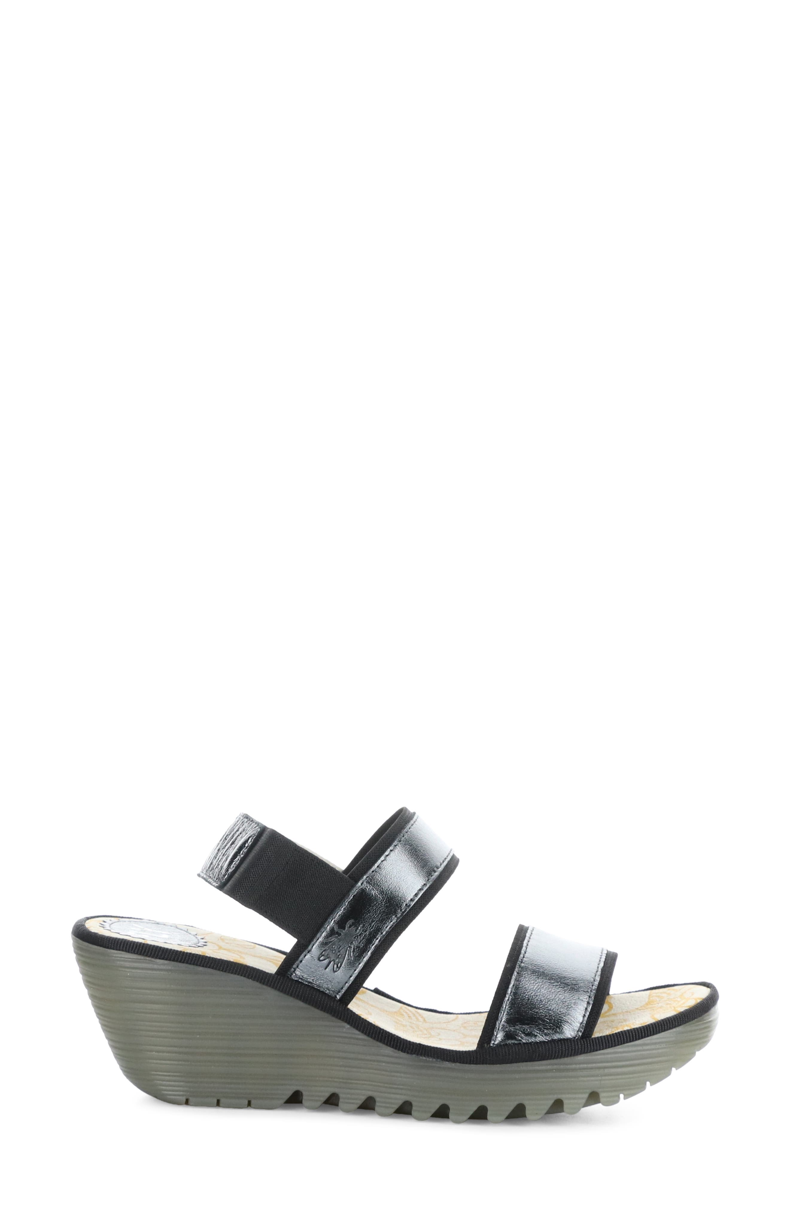 Yaco Platform Wedge Sandal, Alternate, color, 006 GRAPHITE IDRA