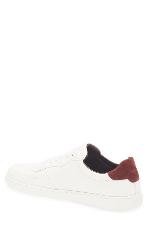 Ferragamo Men White Leather Adam Low-top Sneakers