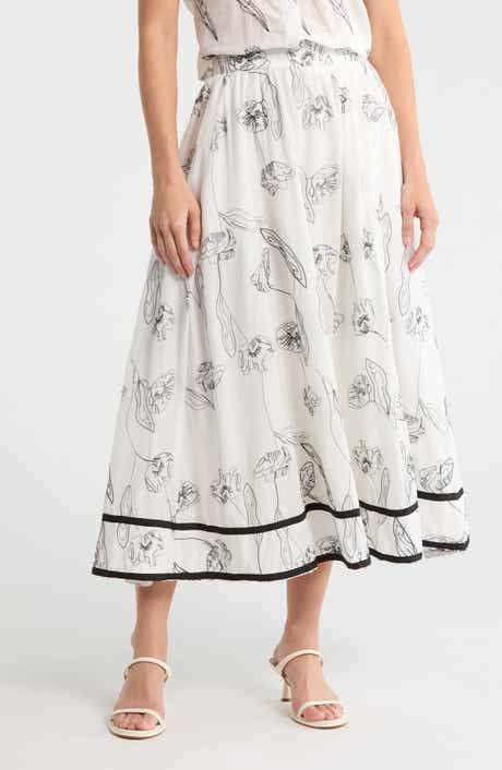 ELIE ELIE TAHARI Tulip Embroidered Skirt