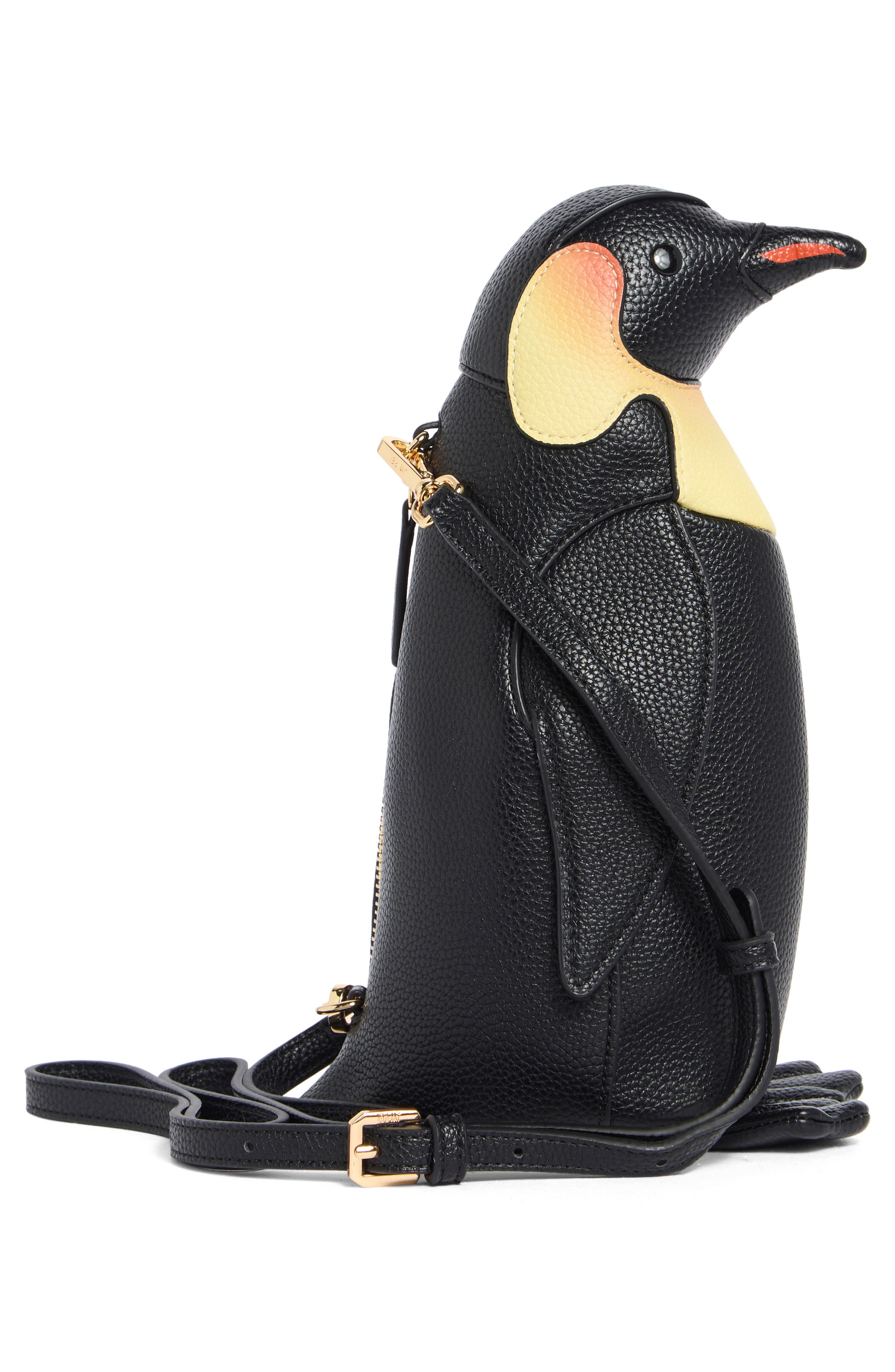 Pia Penguin Crossbody Bag, Alternate, color, BLACK