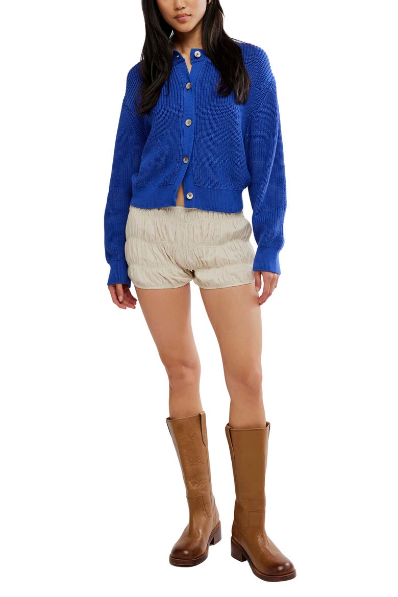 Vienna Rib Button Front Cardigan, Alternate, color, BLUE BEAM