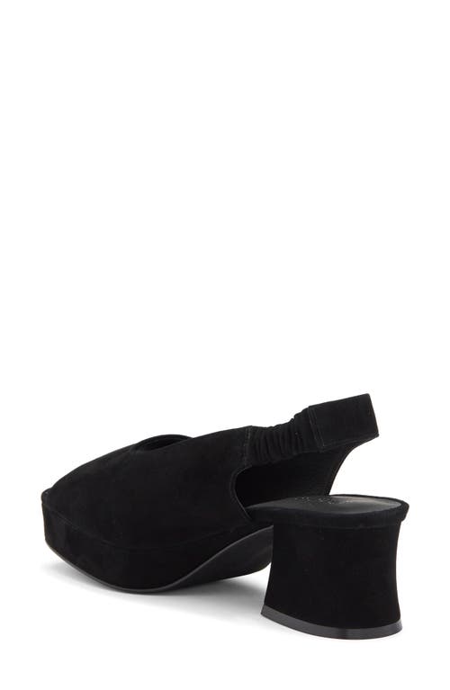 Jeffrey Campbell Extendo Slingback Platform Sandal In Black Suede