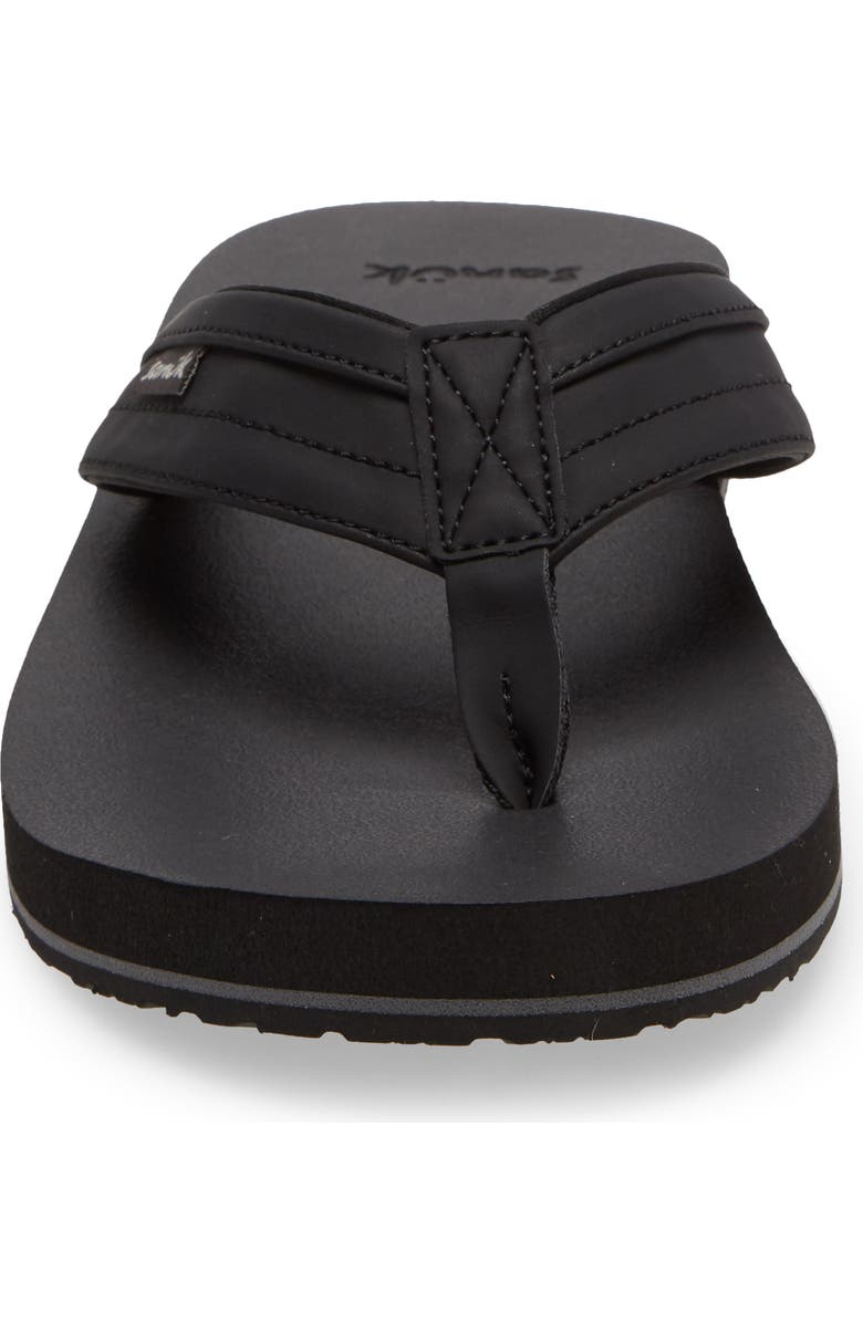 Sanuk Ziggy Water Friendly Flip Flop, Alternate, color, Black