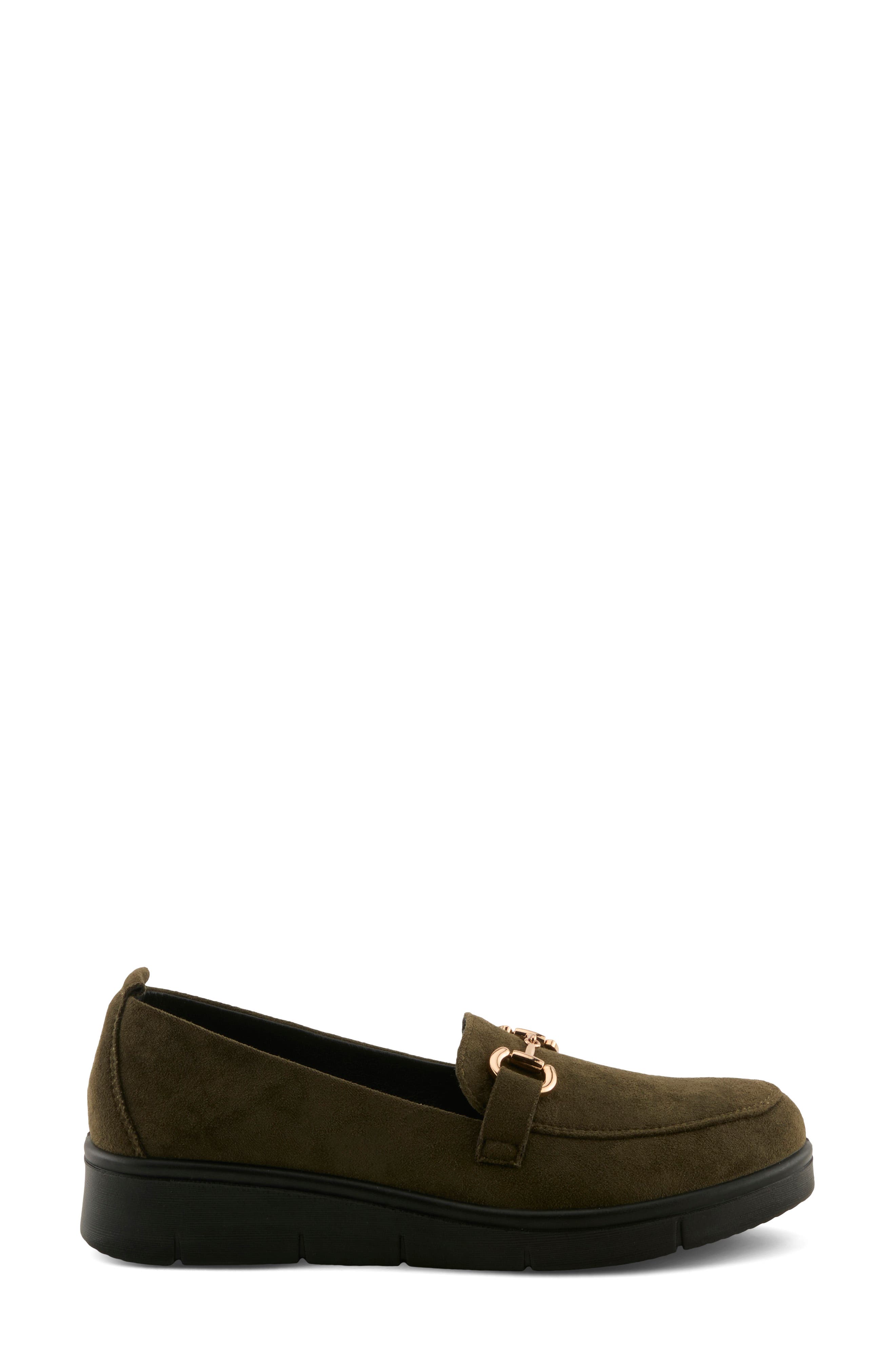 Cashmeran Faux Suede Loafer, Alternate, color, OLIVE FAUX SUEDE