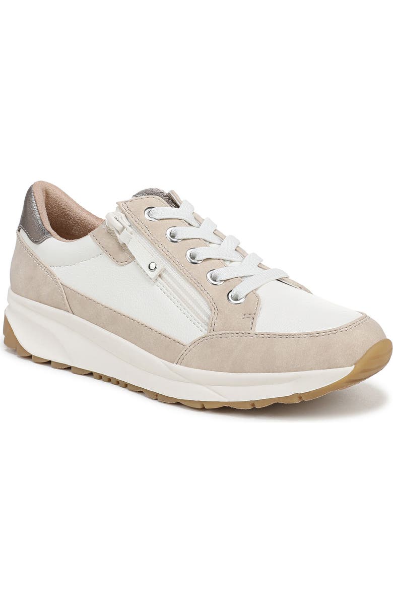 Naturalizer Jace Sneaker, Main, color, White / Porcelain Faux Leather