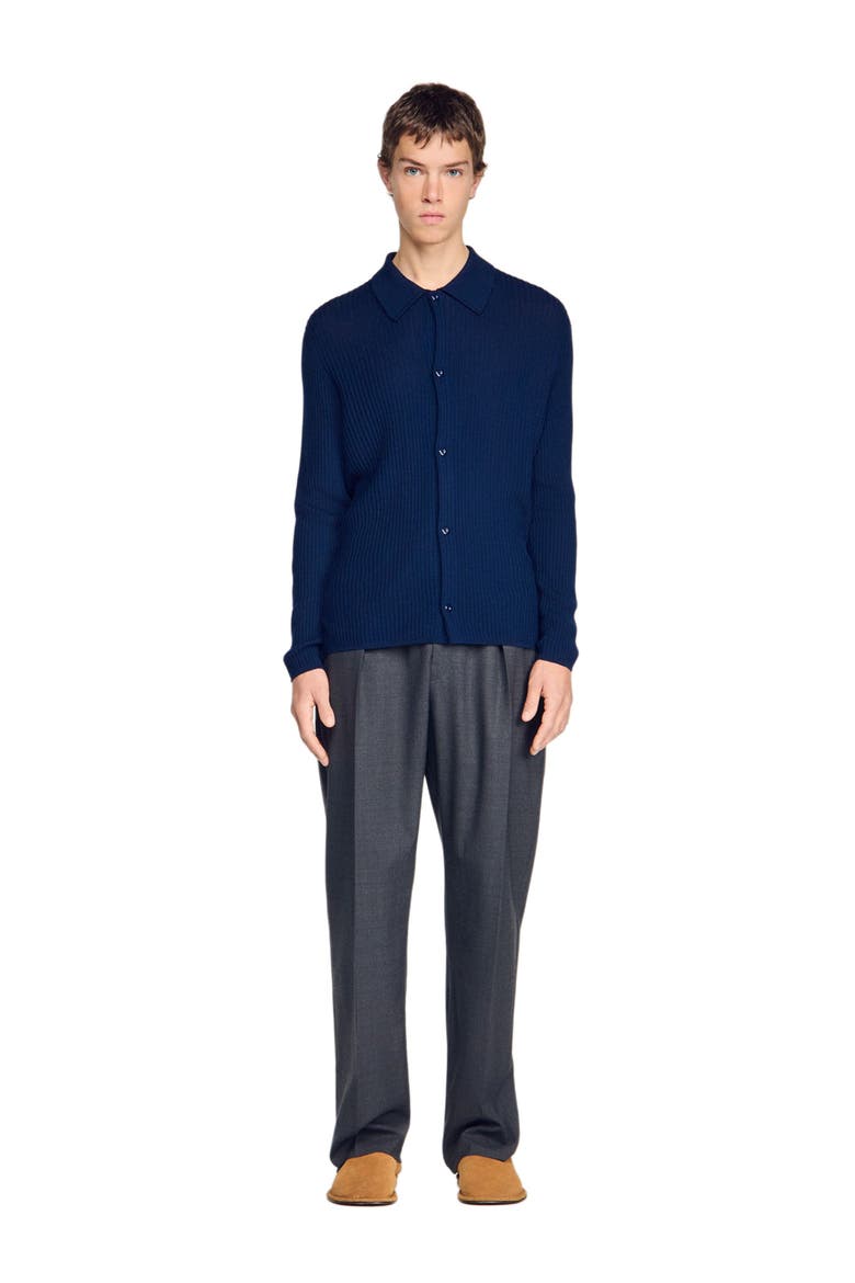 Rib knit shirt, Alternate, color, Royal blue