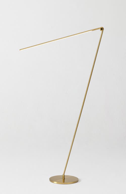 Brightech Libra 54.5' 3-way Dimming Led Floor Lamp With Adjustable Rotating Base In Antique Brass