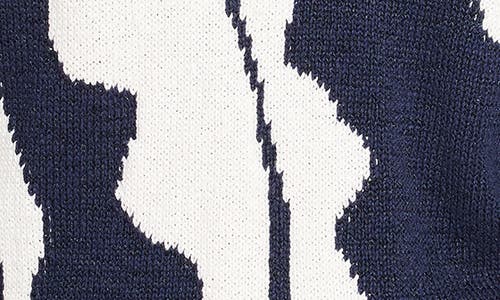 Nic + Zoe Nic+zoe Shadow Reef Sweater In Indigo Multi