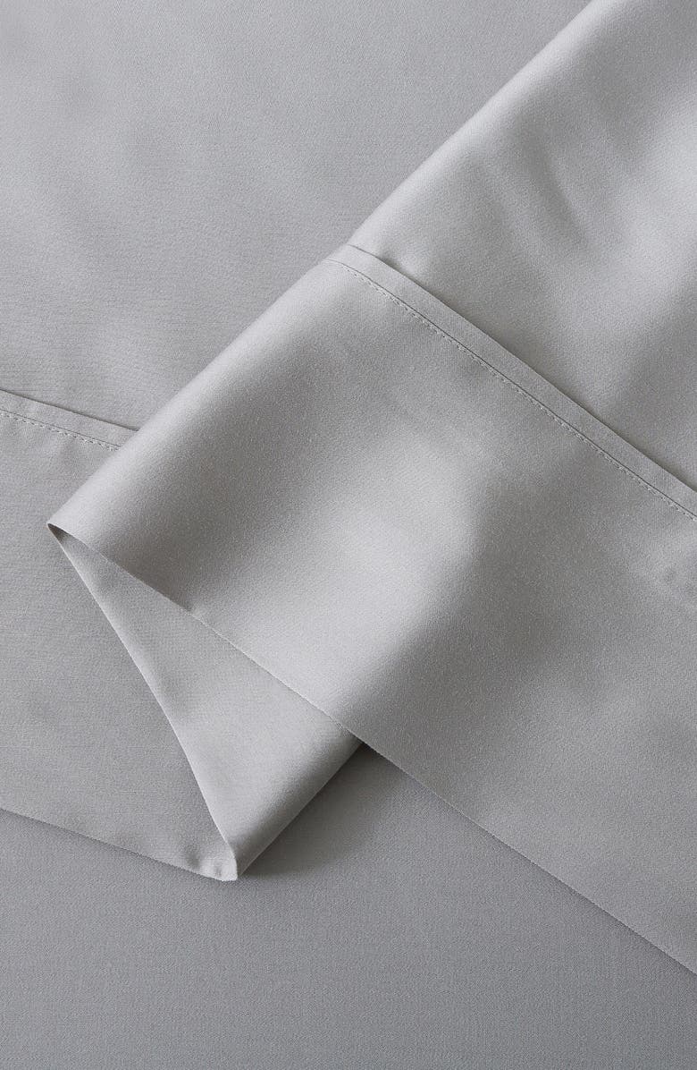 MELANGE HOME Sateen Rayon Sheet 4-Piece Set, Alternate, color, Light Grey