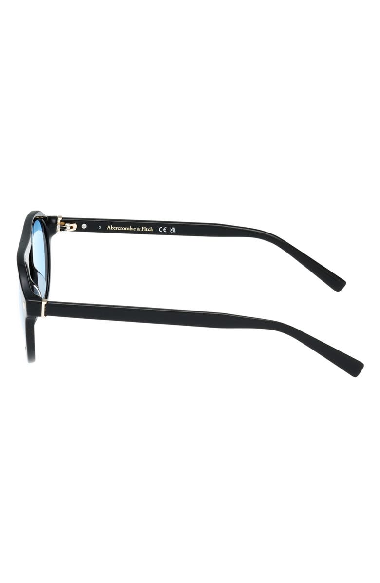 ABERCROMBIE & FITCH 49mm Pilot Sunglasses, Alternate, color, Shiny Black / Blue