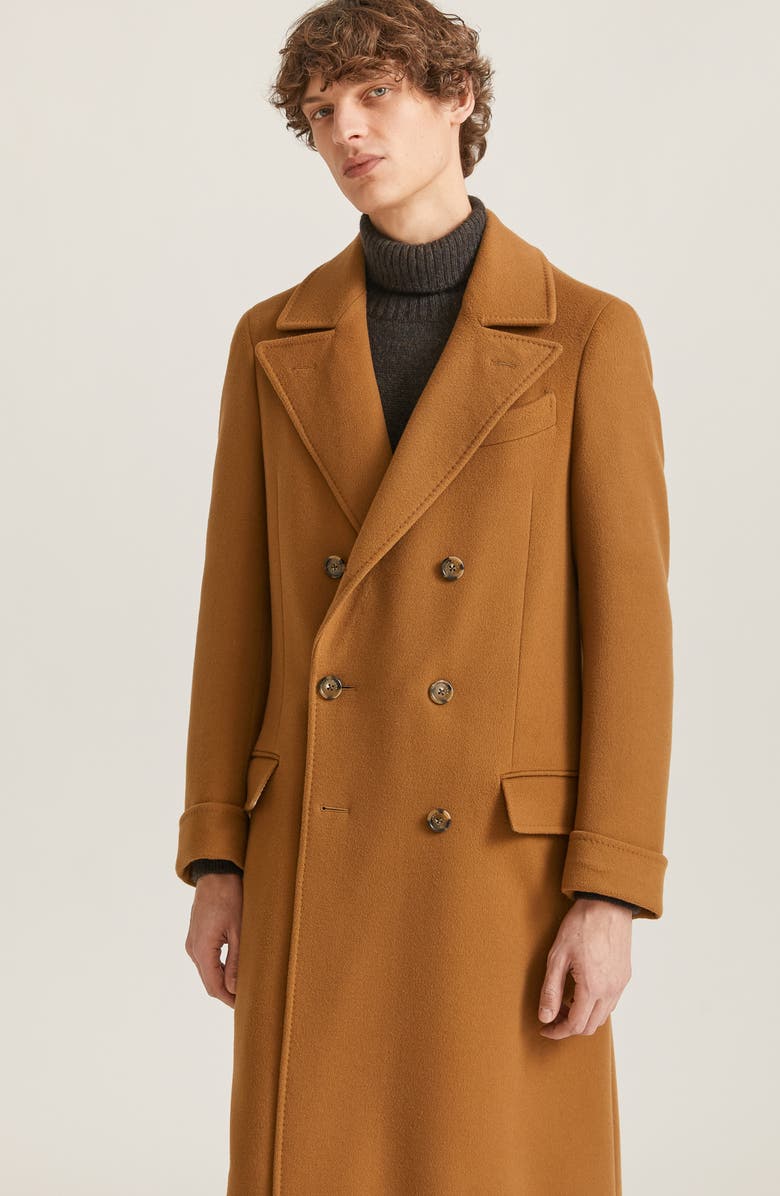Loro Piana Double Breasted Cashmere Martingale Coat, Alternate, color, 