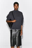 COS Chunky Pure Cashmere Mock-neck Sweater