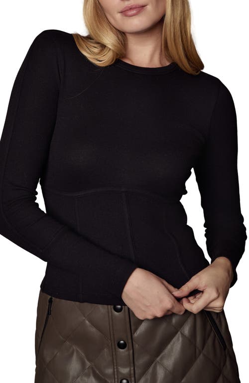 Alp N Rock Layne Seam Detail Crewneck Sweater In Black