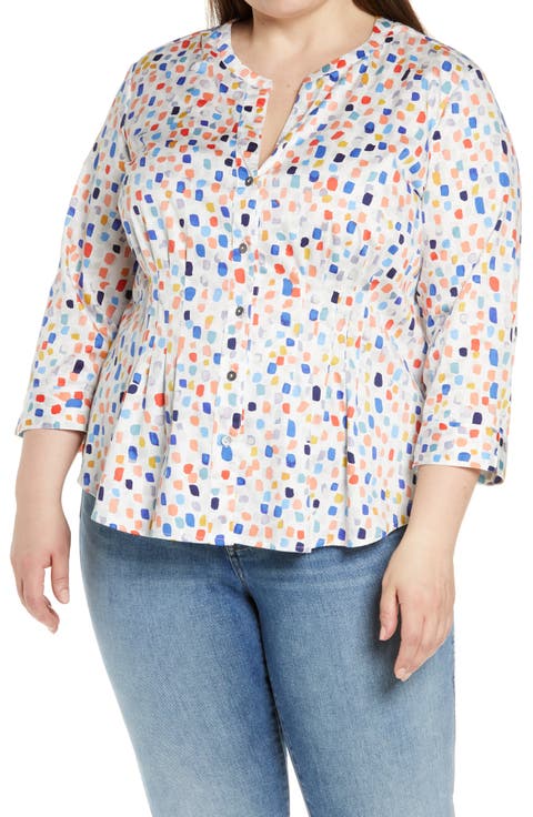 Seaglass Print Button-Up Shirt