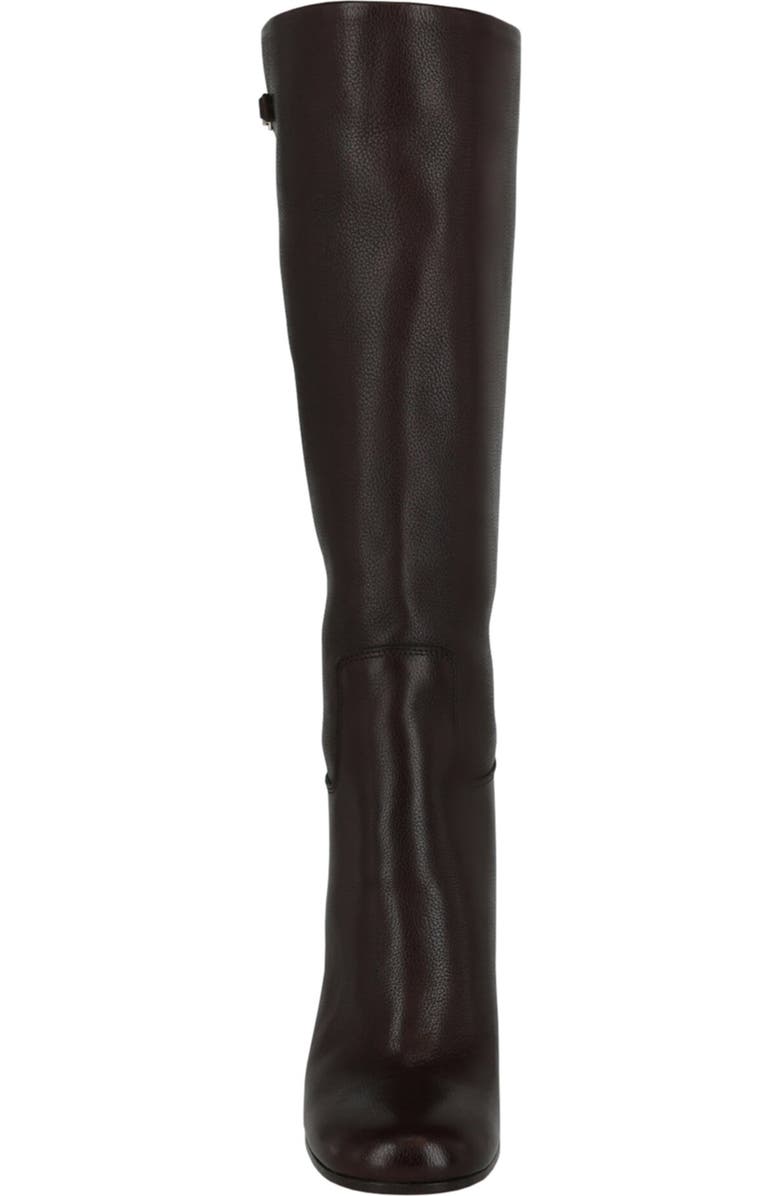 FERRAGAMO Ovidio Knee High Leather Boot, Alternate, color, Dark Brown