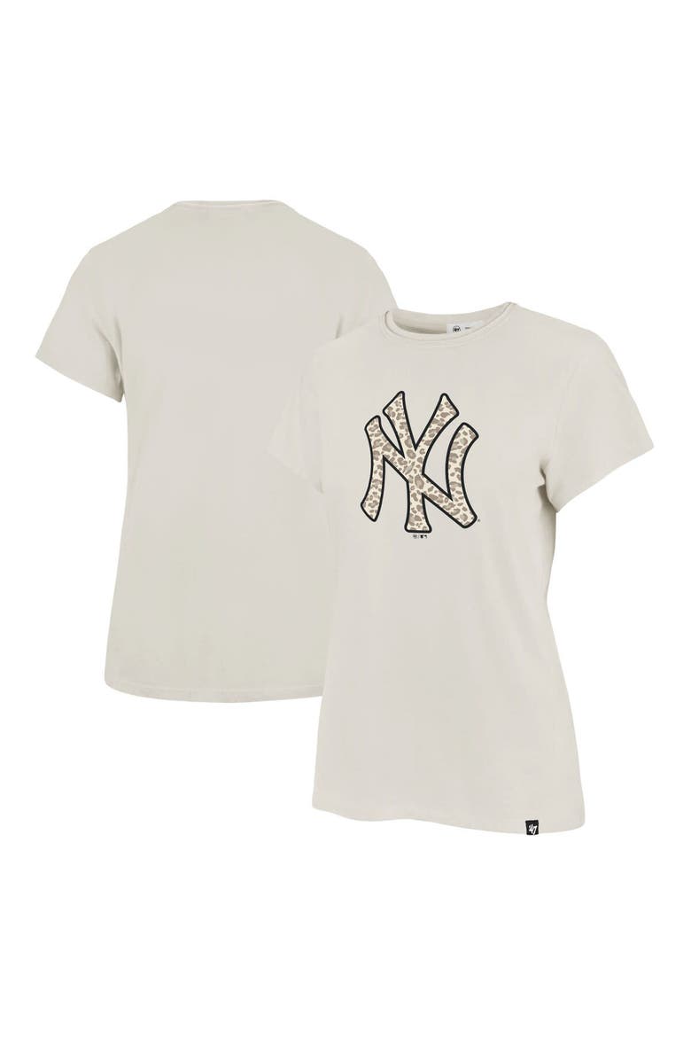 Women's '47 Oatmeal New York Yankees Imprint Frankie T-Shirt, Alternate, color, Oatmeal