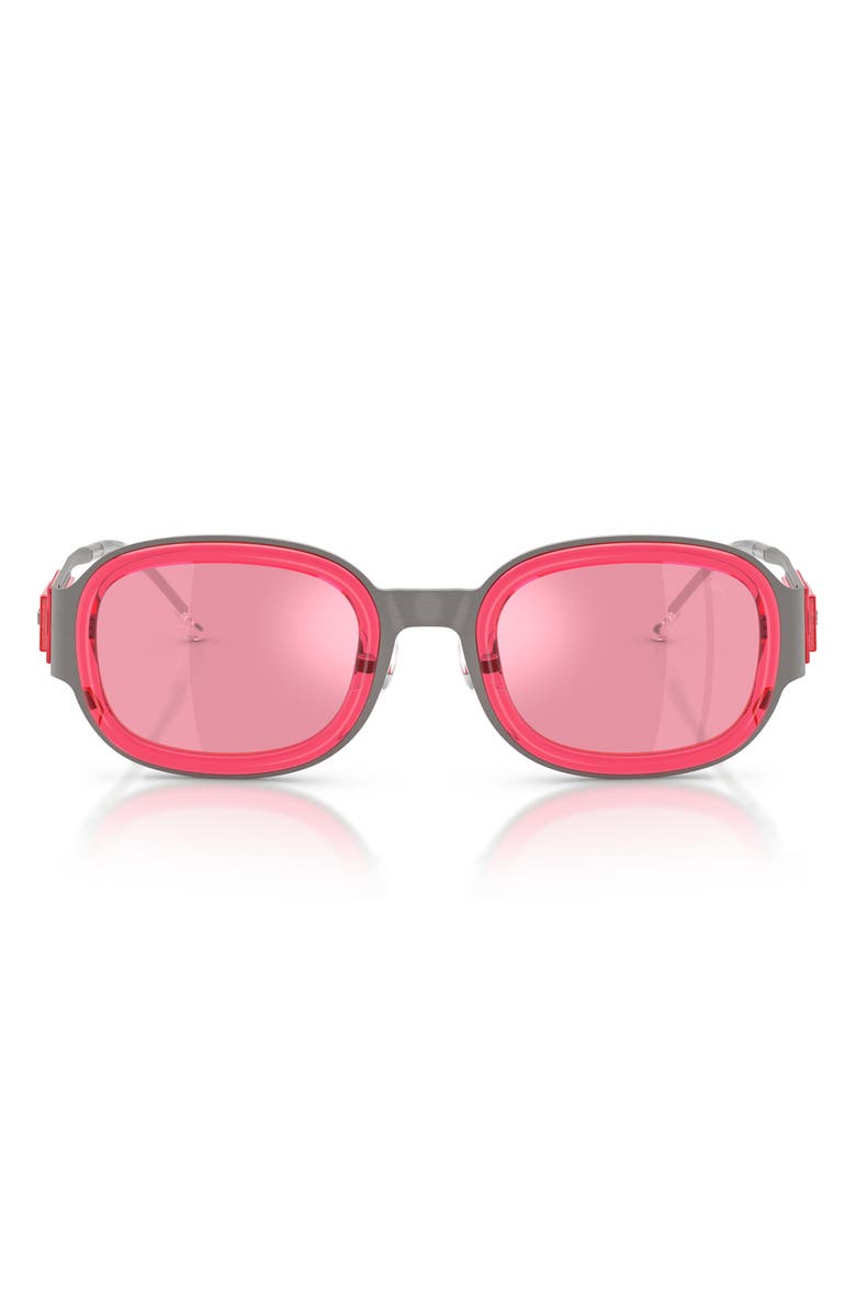 DIESEL<sup>®</sup> 49mm Small Mirrored Square Sunglasses, Main, color, 