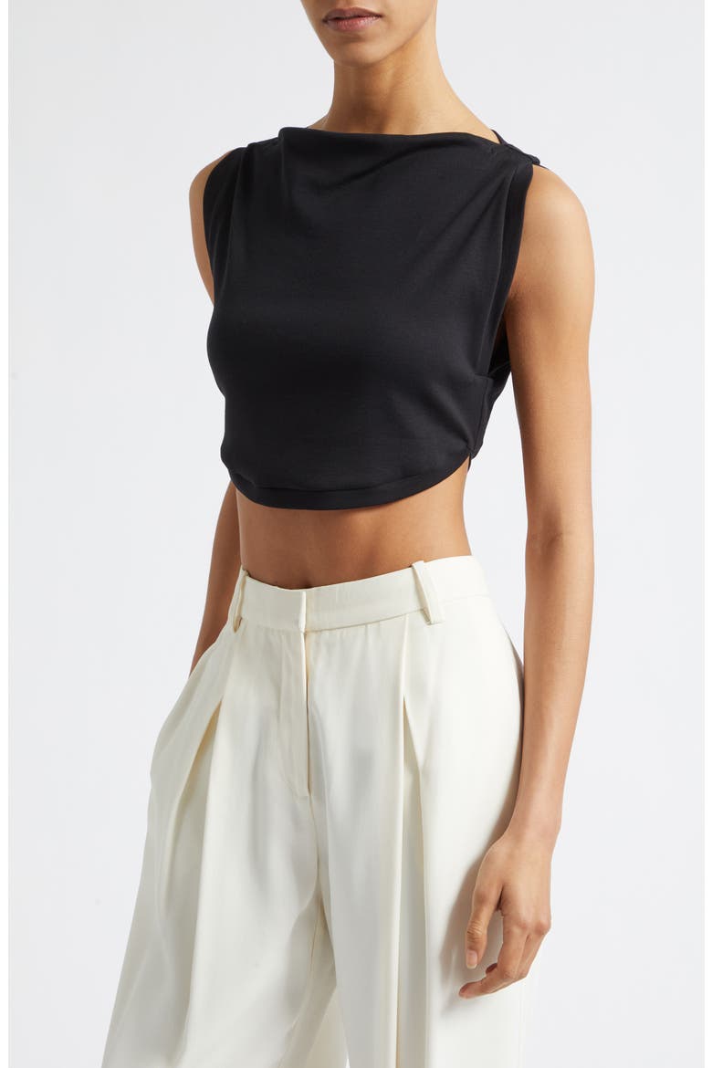 Mae Crop Tank, Main, color, BLACK