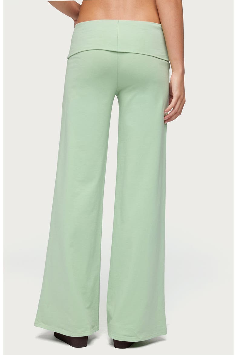 Cammy Wide Leg Foldover Pants, Alternate, color, GREEN