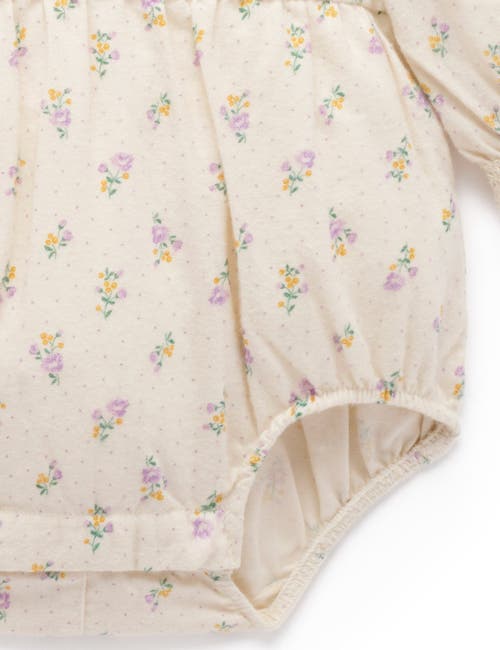 Purebaby Gathered Bodysuit & Headband In Neutral