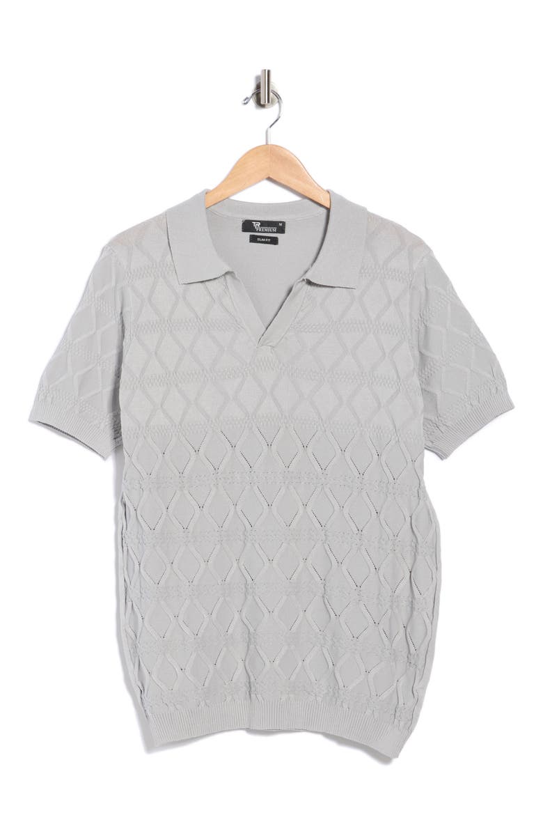 Slim Fit Polo Sweater, Alternate, color, GREY