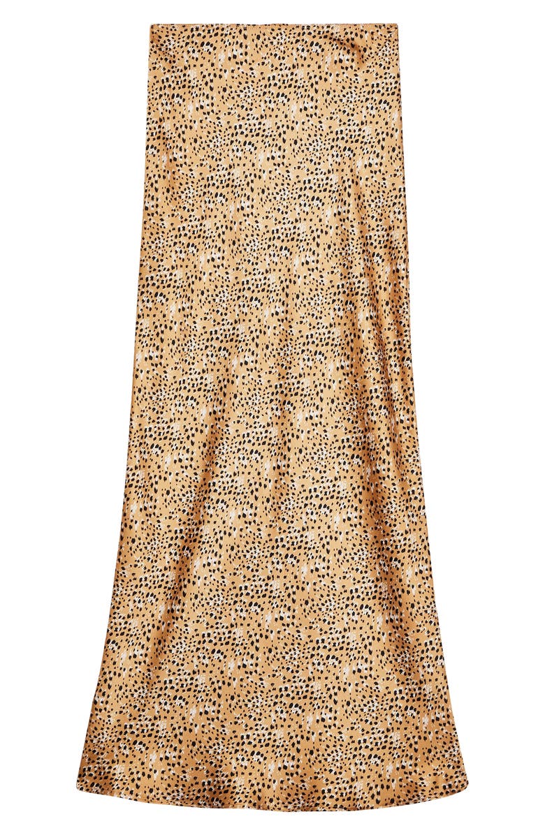 Topshop Animal Print Bias Cut Maxi Skirt, Alternate, color, 