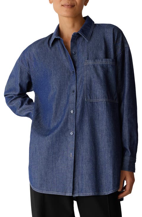 Organic Cotton Denim Long Shirt