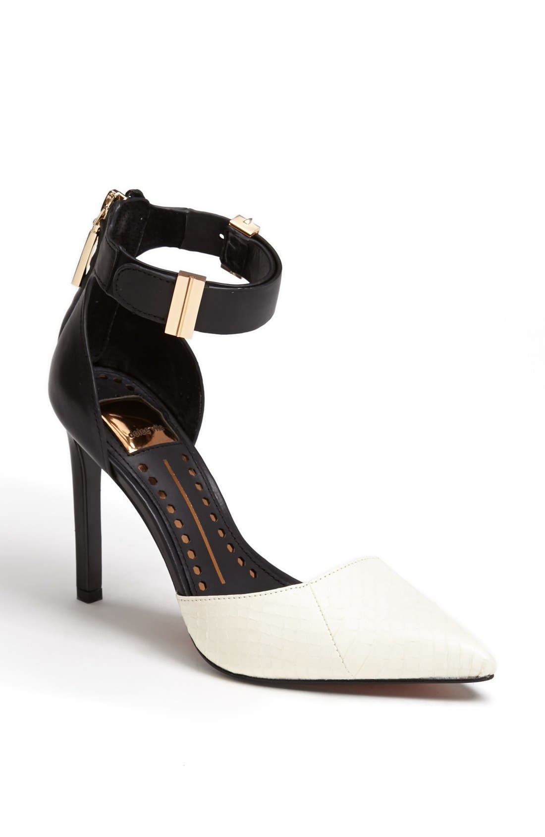 'Kana' Pump, Main, color, BLACK/ WHITE