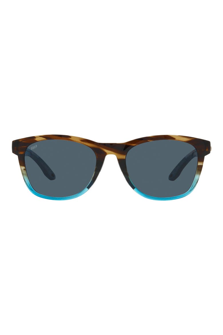 Aleta 54mm Polarized Round Sunglasses, Main, color, GRAY