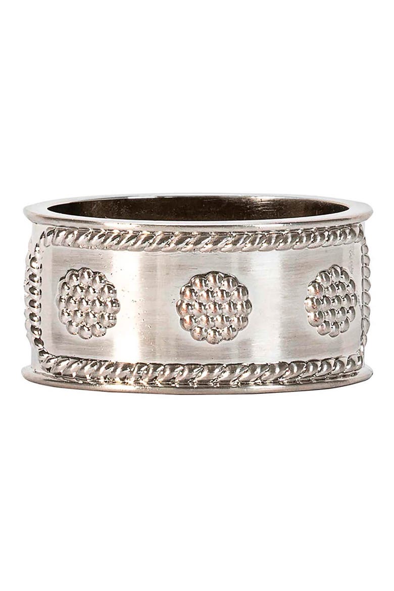 Berry & Thread Set of 4 Napkin Rings, Alternate, color, SILVER