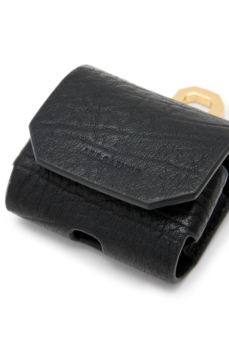 AllSaints Leather AirPod Case, Alternate, color, 