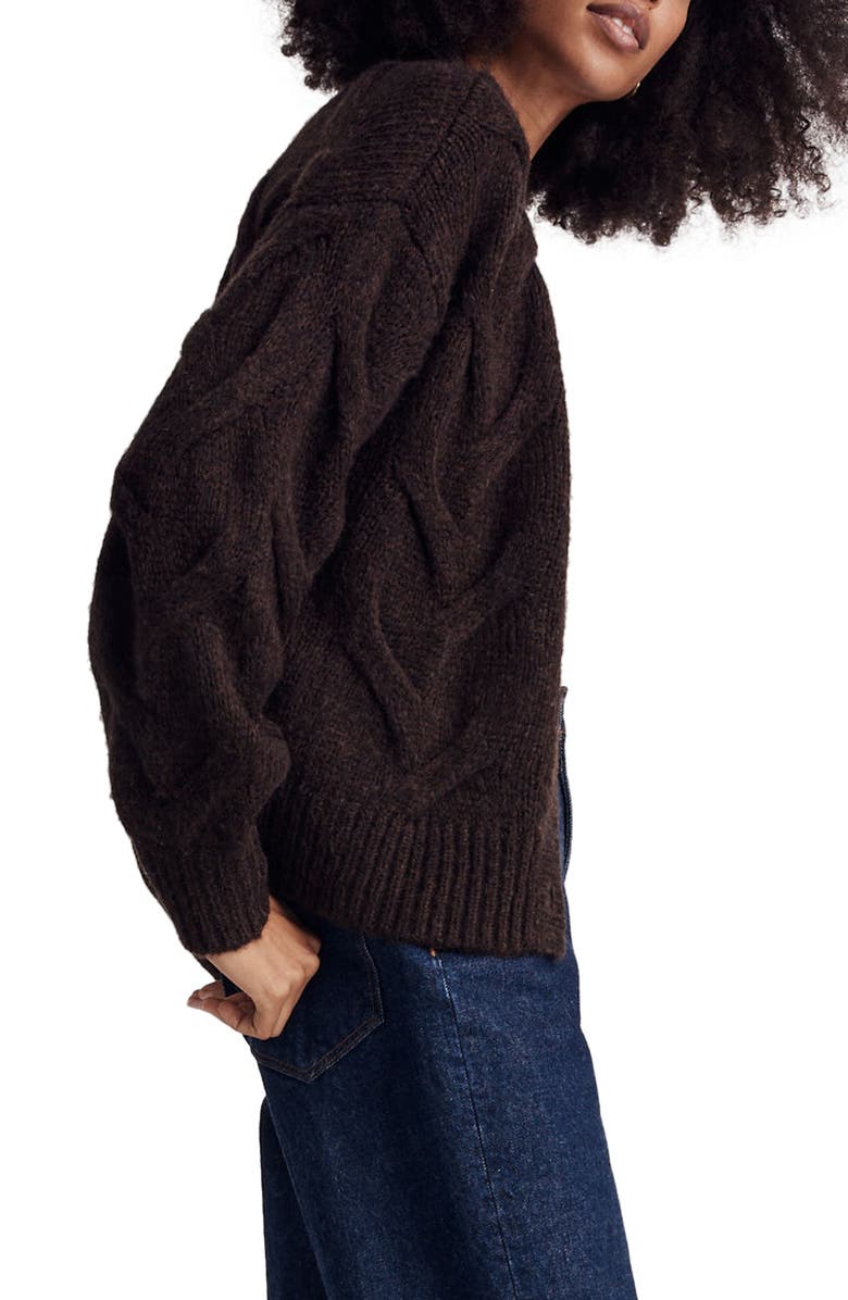Madewell Cable Ashmont Cardigan, Alternate, color,