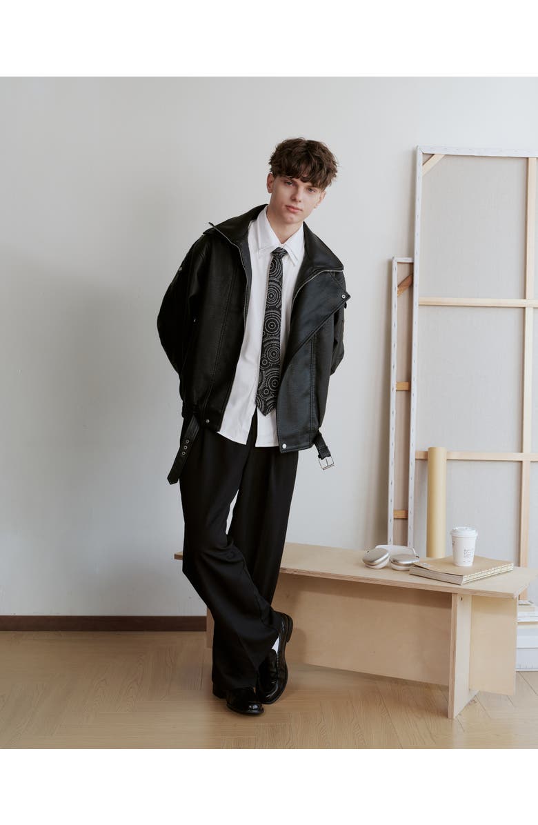 Knottery & Co Halo Dots Silk Jacquard Tie, Alternate, color, Black