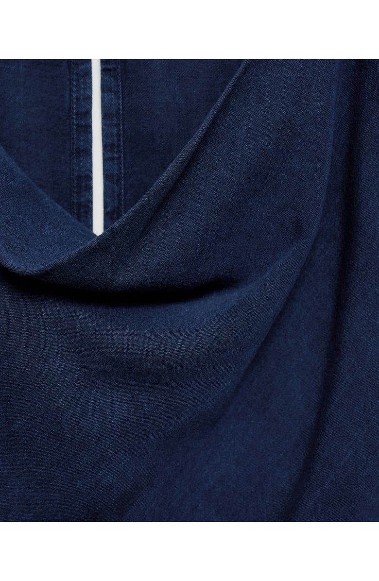 MANGO Cowl Neck Sleeveless Denim Maternity Shirt, Alternate, color,