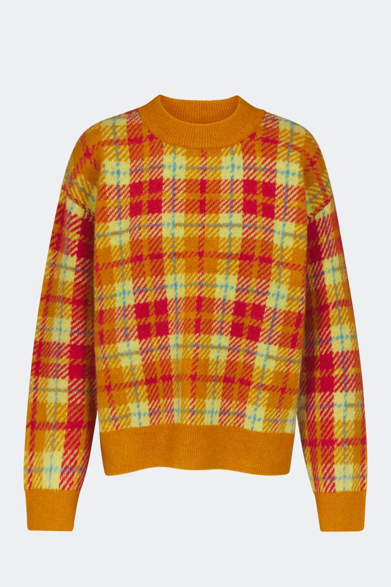 Calder Knit Sweater, Alternate, color, Solar Plaid