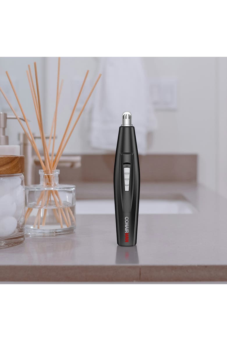 Cordless Stainless Steel Nose and Ear Trimmer, Alternate, color, Black