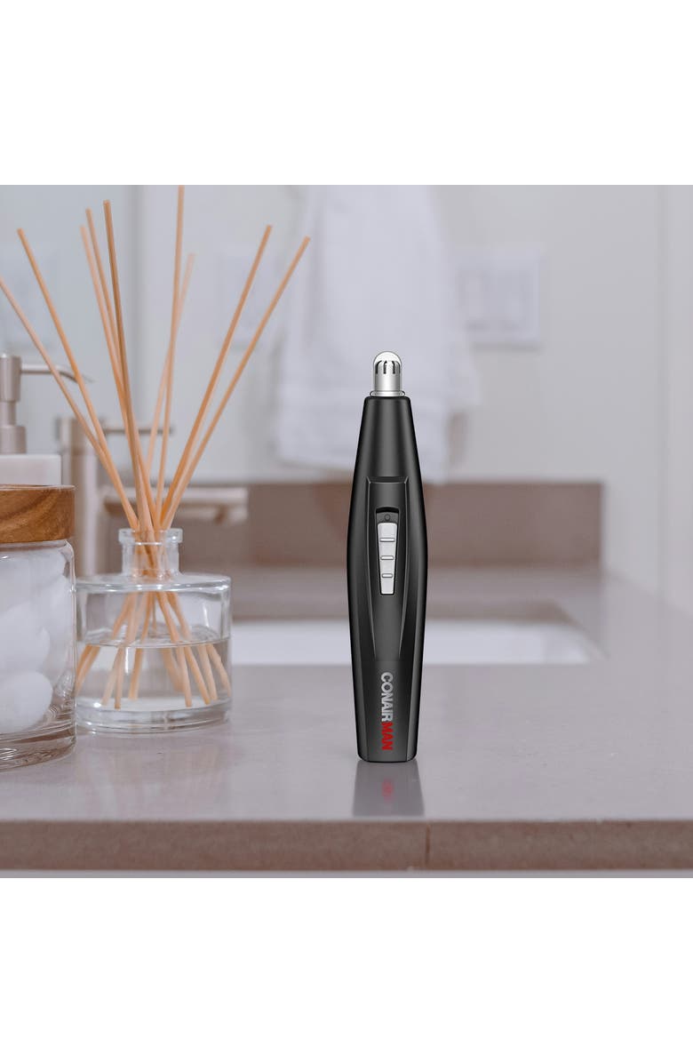CONAIR Cordless Stainless Steel Nose and Ear Trimmer, Alternate, color, Black