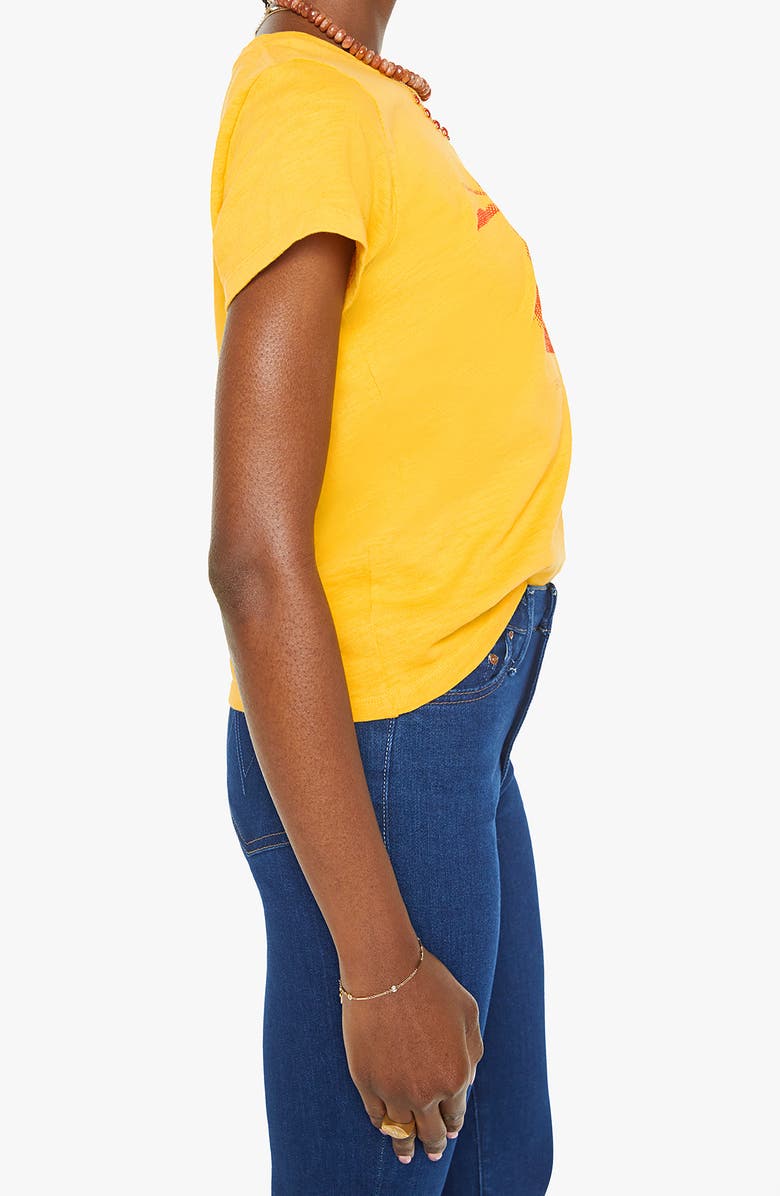 MOTHER The Sinful Embroidered T-Shirt, Alternate, color, Fine Strawberry