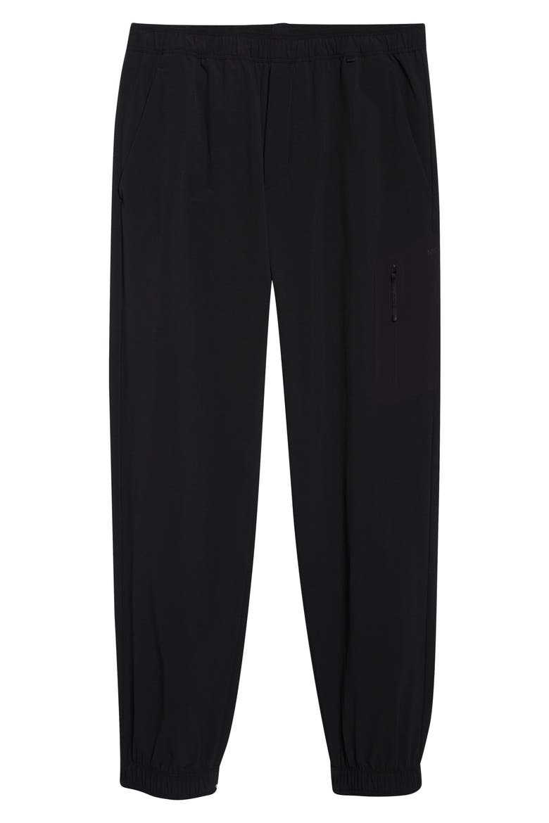 Stretch Nylon Cargo Joggers, Alternate, color, BLACK