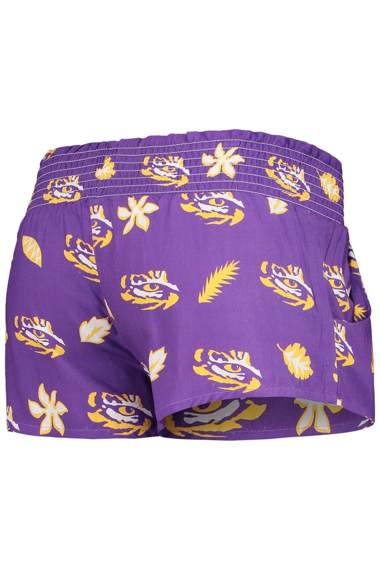 Women's Wes & Willy Purple LSU Tigers Beach Shorts, Alternate, color, Purple