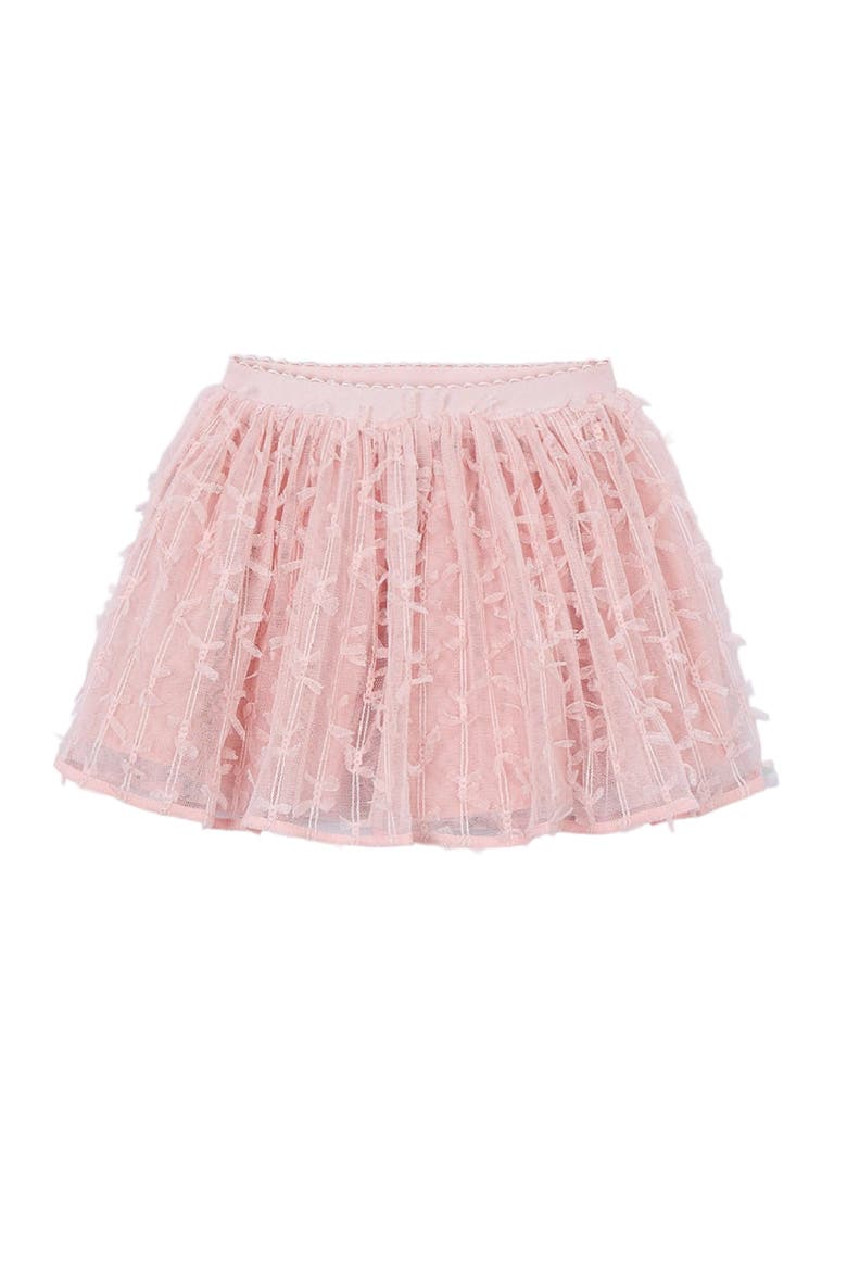 Tulle Skirt With Layered Texture, Alternate, color, Pink