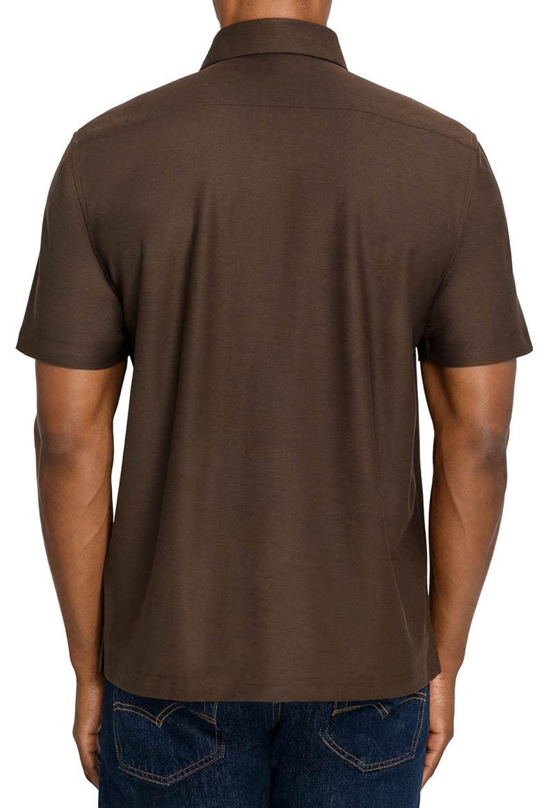 Solid Mapleton Luxe Cross Dyed Polo, Alternate, color, BROWN
