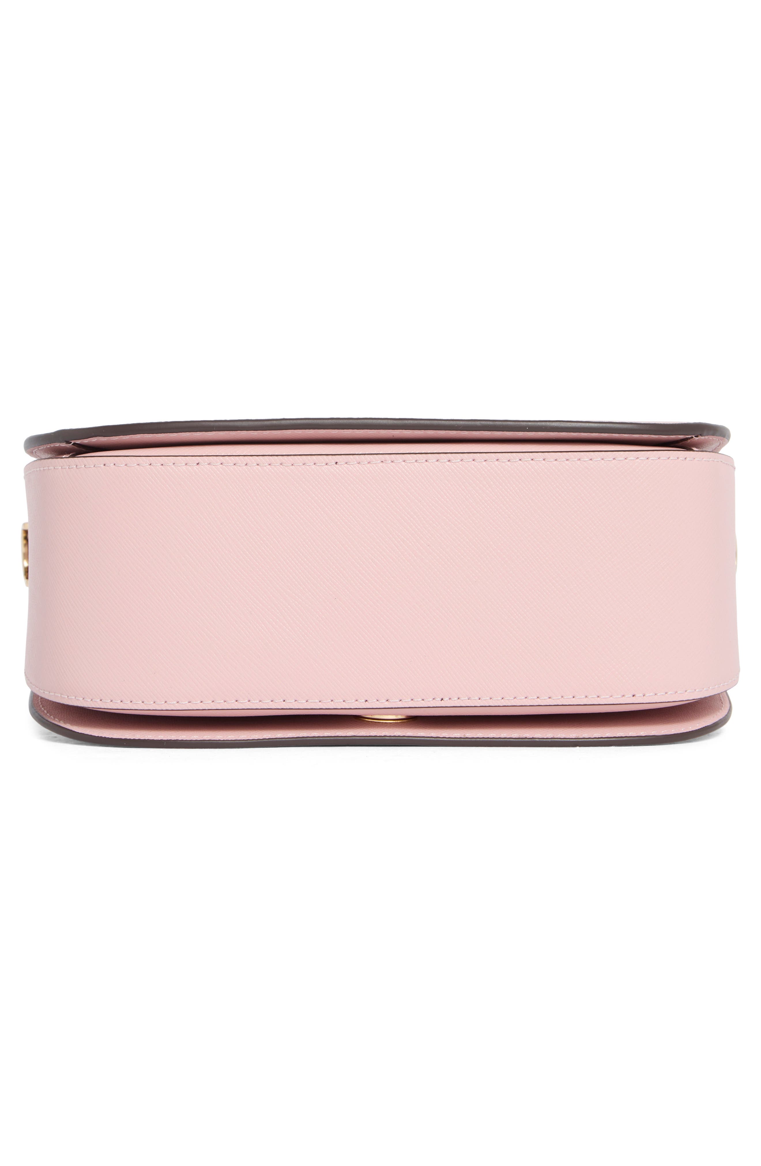 madison saffiano leather saddle bag, Alternate, color, TUTU PINK