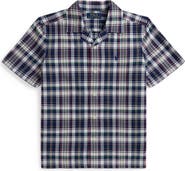 Polo Ralph Lauren Kids' Classic Plaid Short Sleeve Cotton Button-Up Shirt