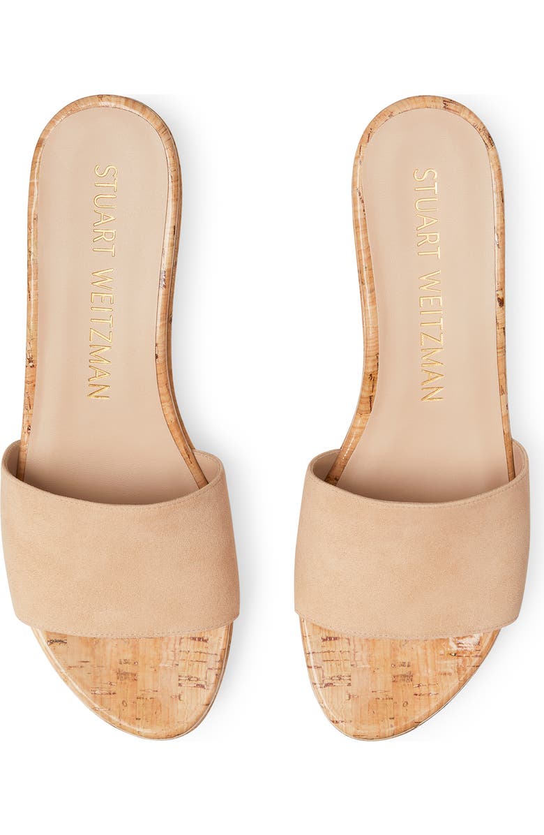 Stuart Weitzman Wedge Sandal, Alternate, color, Adobe