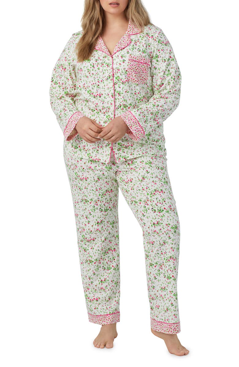 BedHead Pajamas Floral Print Stretch Organic Cotton Pajamas, Alternate, color, 