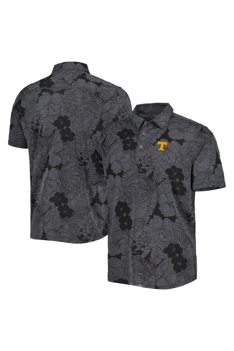 Men's Tommy Bahama Black Tennessee Volunteers Miramar Blooms Polo, Main, color, Black