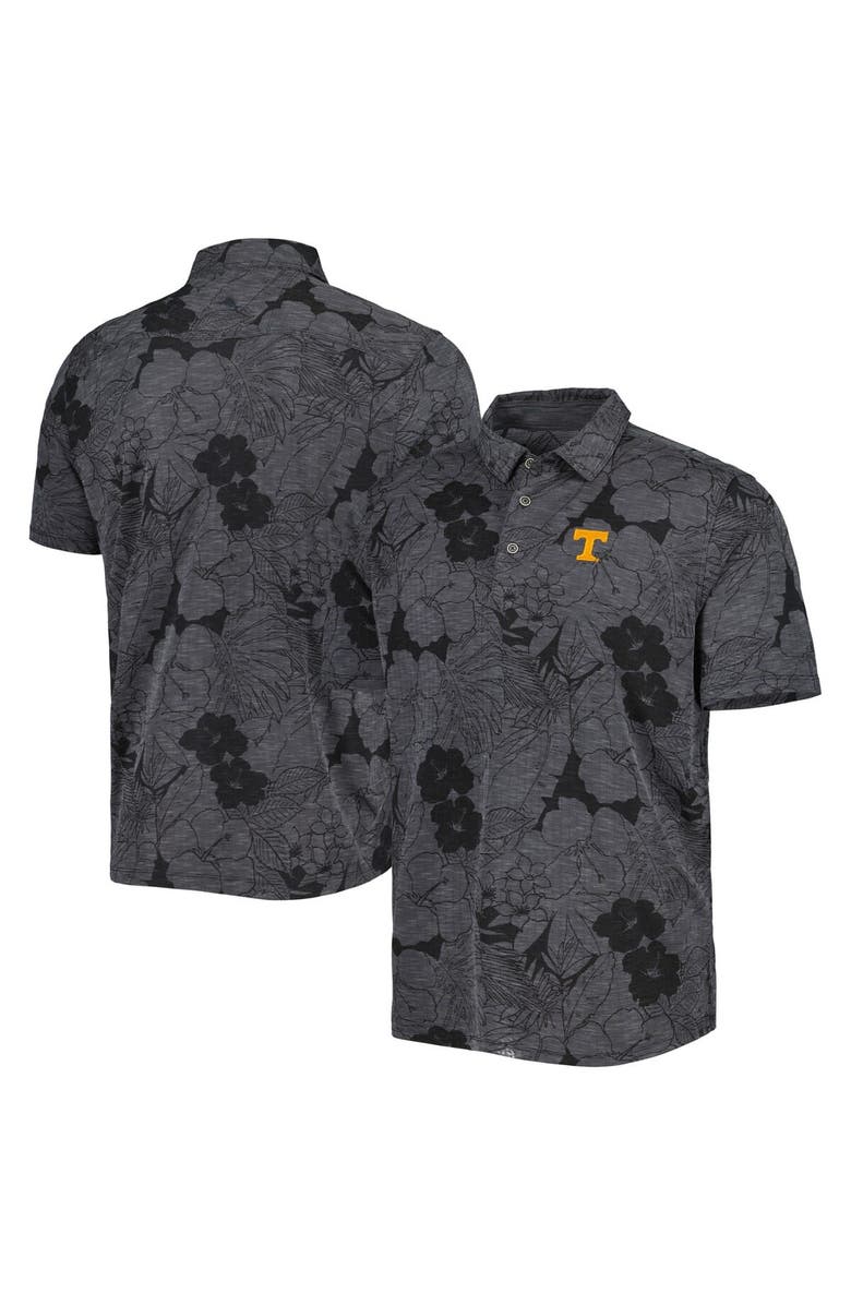 Tommy Bahama Men's Tommy Bahama Black Tennessee Volunteers Miramar Blooms Polo, Main, color, 