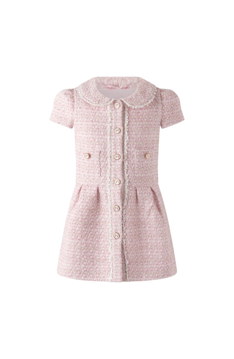 Rachel Riley Tweed Dress, Main, color, Pink