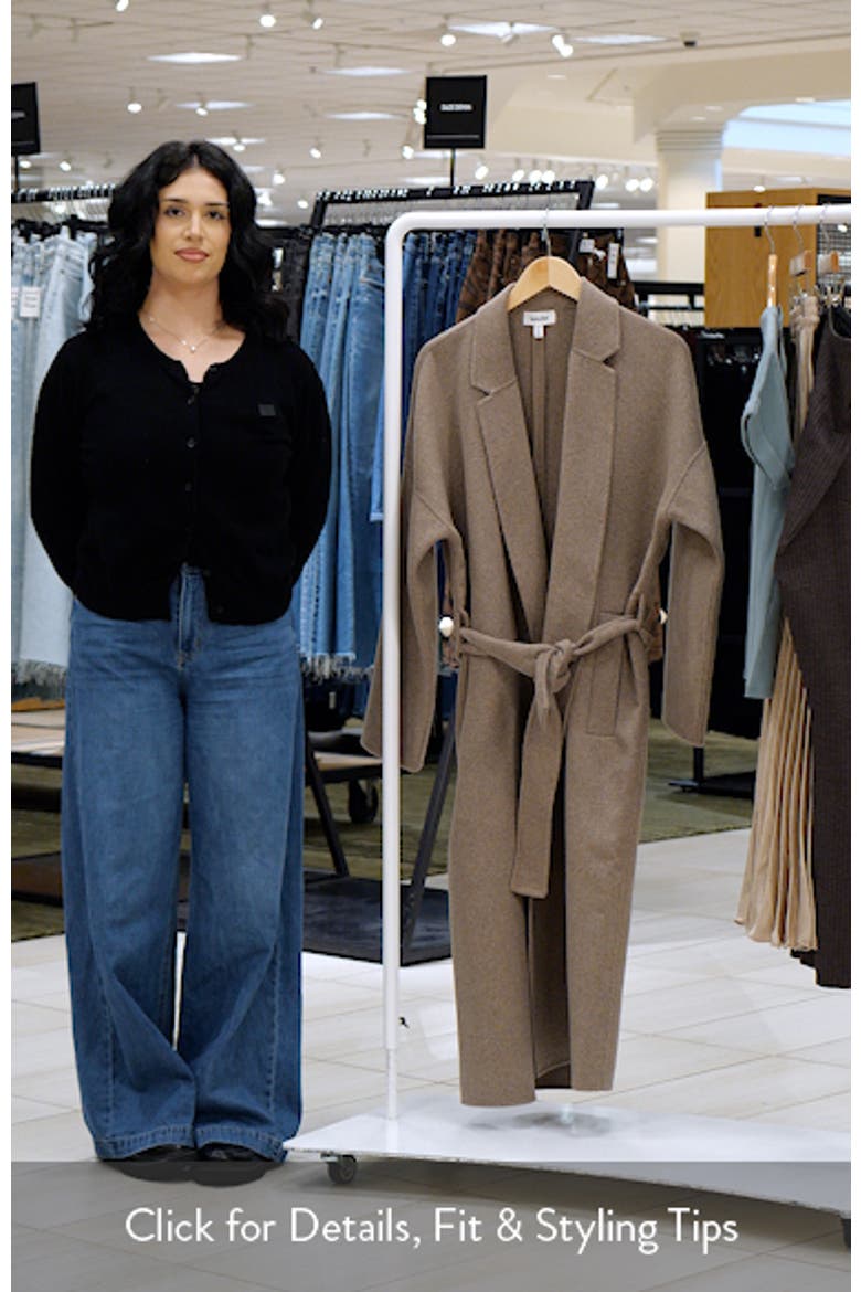 Portia Belted Long Wool Blend Coat video